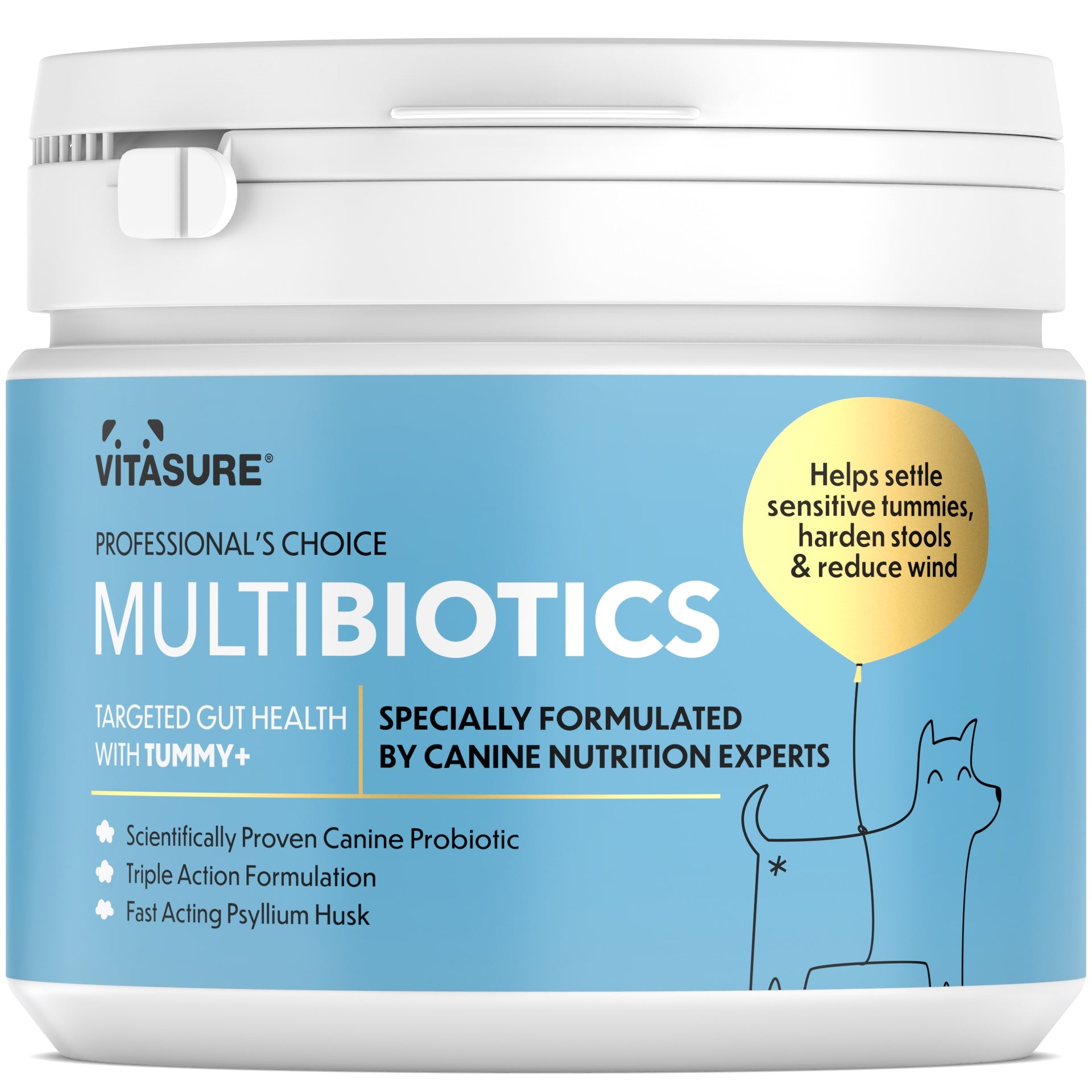 Dog Probiotics Powder Prebiotics for Dogs Psyllium Husk vitasureltd